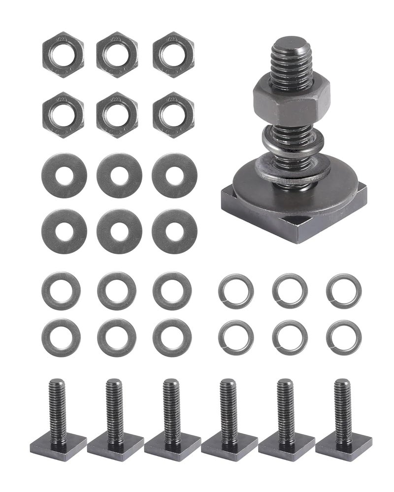 moroinriz T Slot Bolts for Roof Rack Cross Bars, Platform, Cargo Basket, Stainless Square T Track Bolt Adapter to Secure Bike/Ski/Kayak Rack, Solar Panel, Awning, 4mm Thick - Image 1